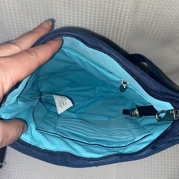 Travelon RFID Protected Navy Crossbody Bag NWOT - Picture 6 of 10